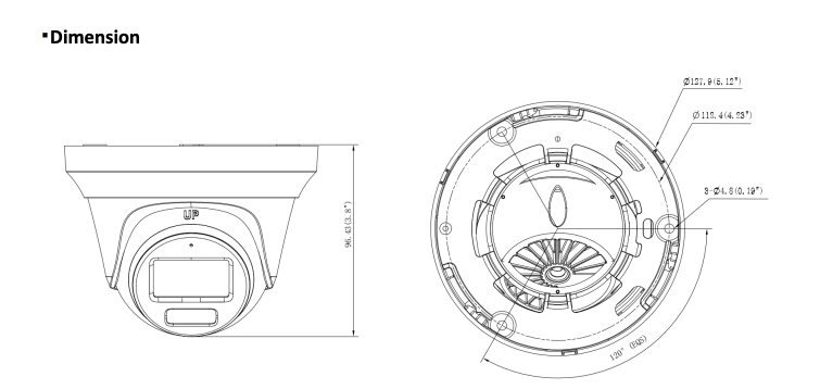 LTS Platinum CMHT1722NW-28CF TVI/AHD/CVI/CVBS 2MP 2.8mm 247 Full Color WDR Dome Turret Camera