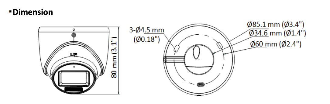 LTS Platinum CMHT2152-28LFA TVI 5MP 2.8mm 4in1 Audio On Coax Dual-Light Turret Dome Camera
