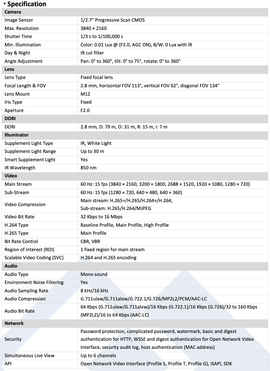 LTS Platinum CMIP1382WE-28MDA IP 8MP Dual Light 2.8mm WDR Mic Smart Ai Turret Dome Camera
