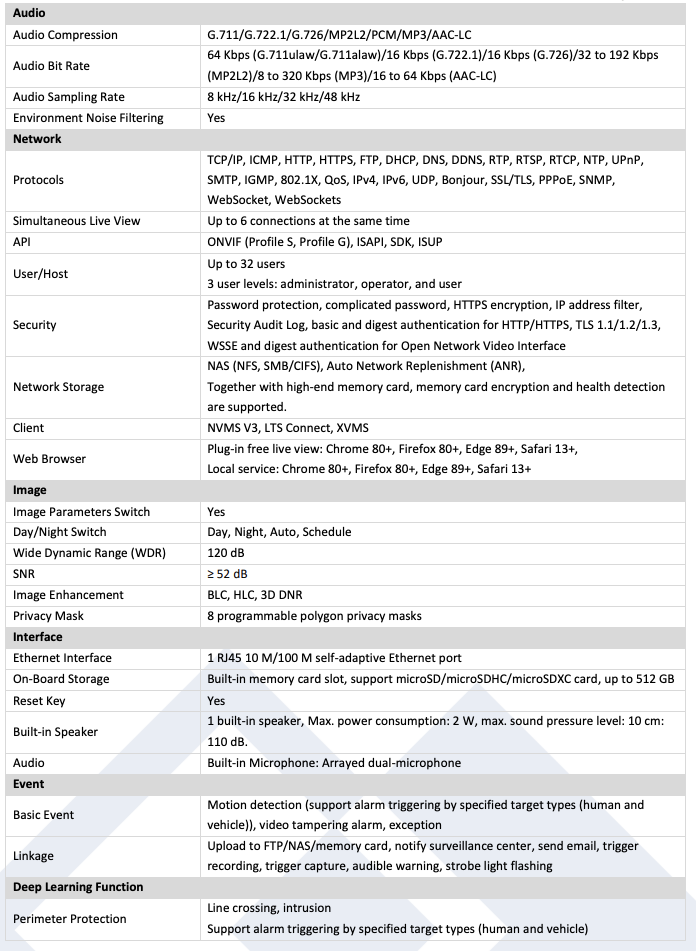 LTS Platinum CMIP3382WIB-28SDL IP 8MP 2.8mm Len Ai Hybrid Light Active Deterrence Dome Camera