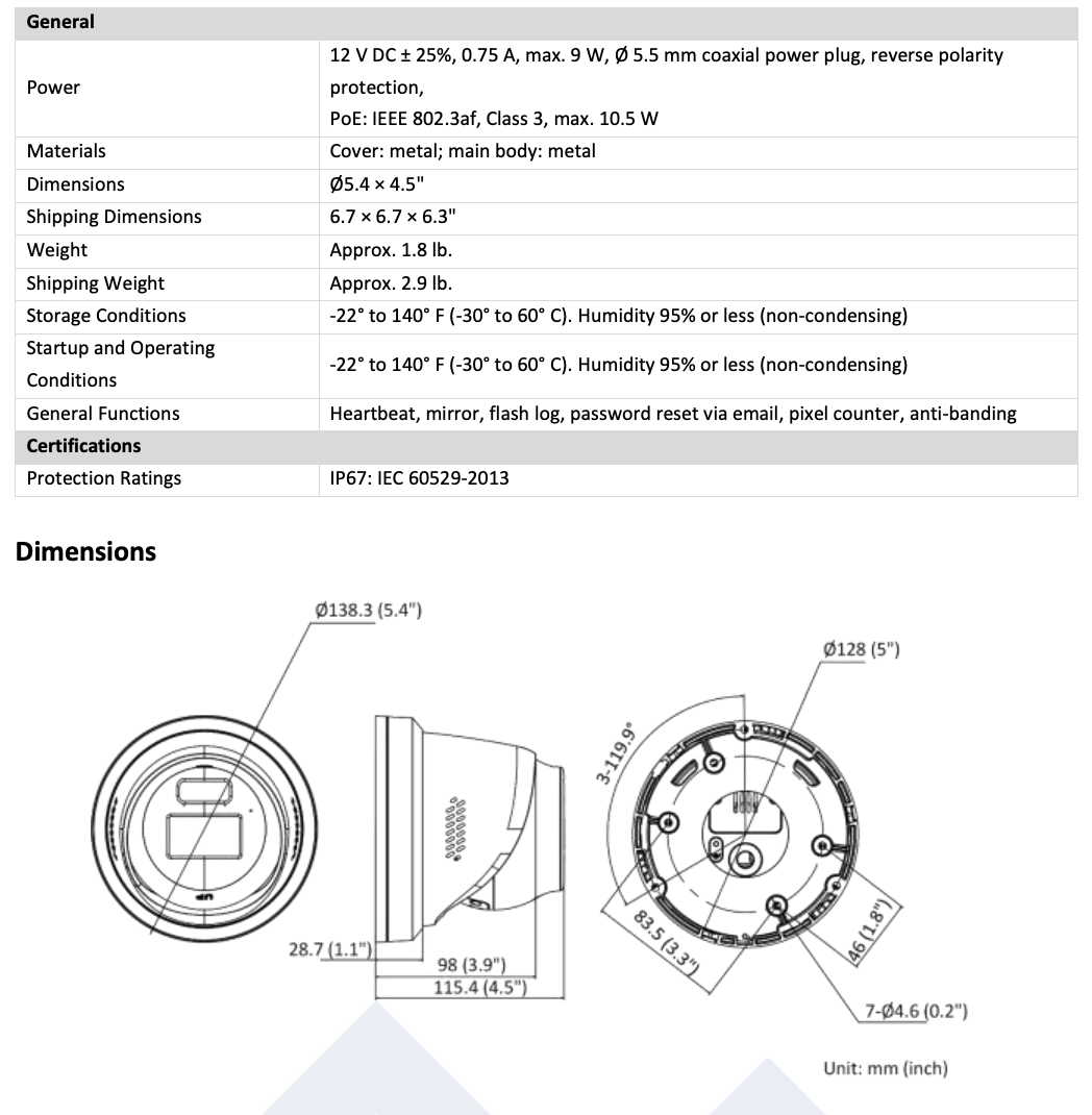 LTS Platinum CMIP3C82WI-28SDL IP 8MP 247 Color Deterrence R&B Light 2 Way Audio Turret Camera