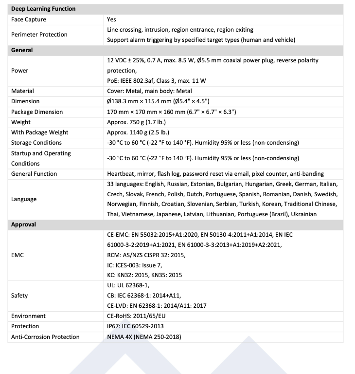 LTS Platinum CMIP3CD42WI-28AISP IP 4MP Ai Color 247 Anti-Corrosion Smart Hybrid Light Camera