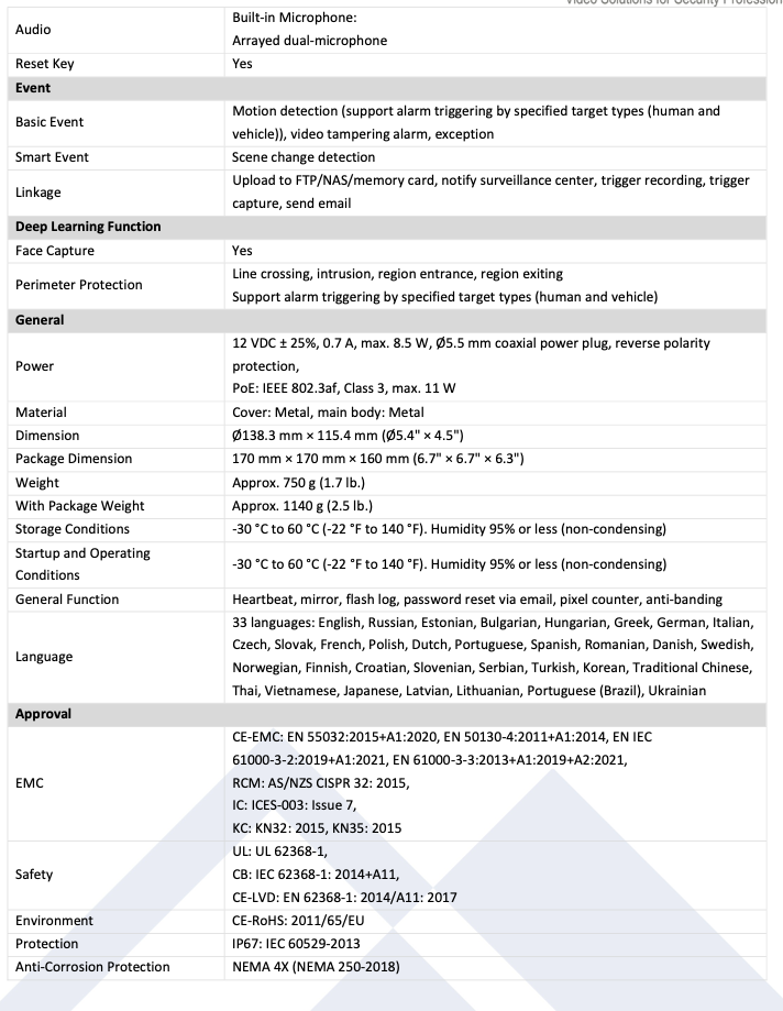 LTS Platinum CMIP3CD82WI-28AISP IP 8MP Wide Len Ai Color 247 Built-in Mic Hybrid Light Camera