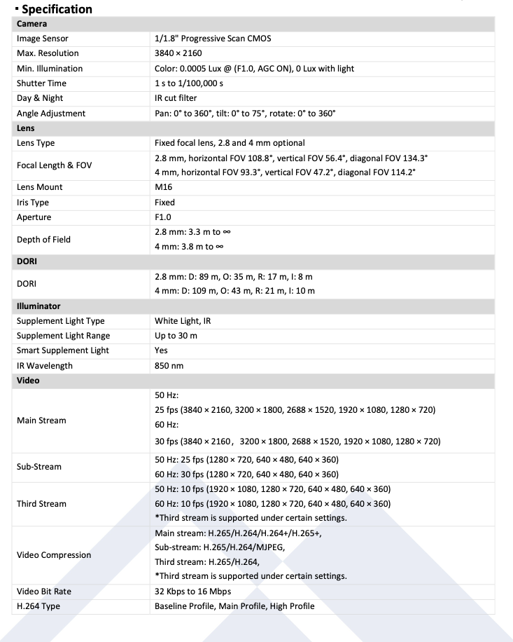 LTS Platinum CMIP3CD82WIB-28AISP IP 8MP Ai Color 247 Built-in Mic Smart Hybrid Light Camera