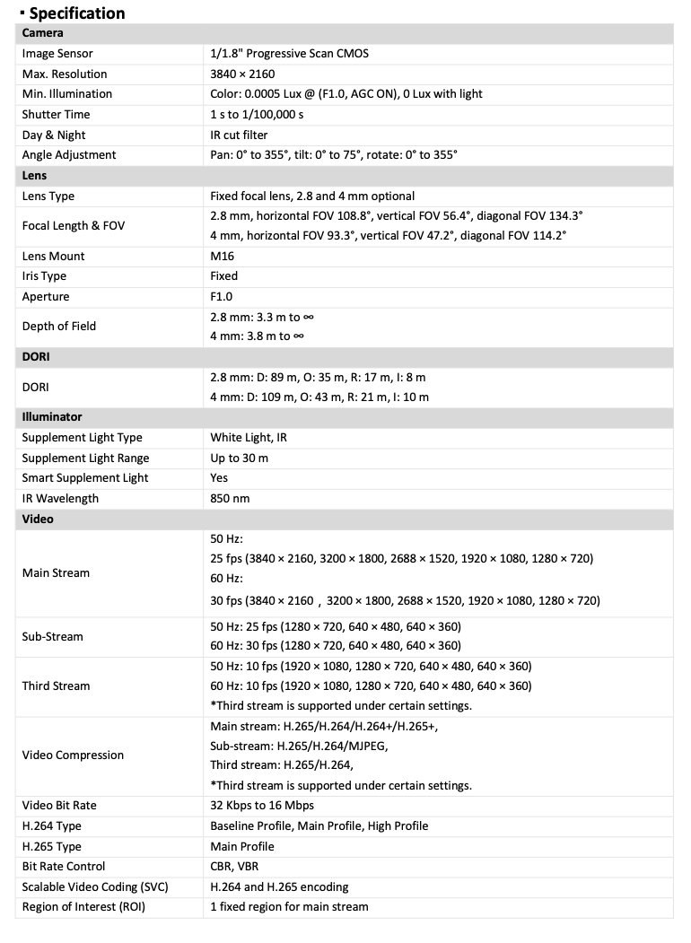 LTS Platinum CMIP7CD82WI-28AISP IP 8MP Ai Color 247 Built-in Mic Hybrid Light Vandal Camera