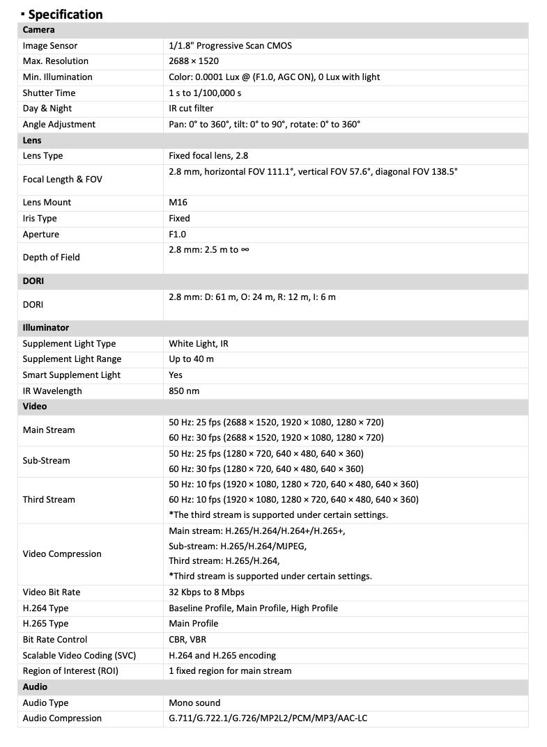 LTS Platinum CMIP8CD42WI-28AISP IP 4MP Ai Color 247 WDR Built-in Mic Hybrid Light Wide Camera