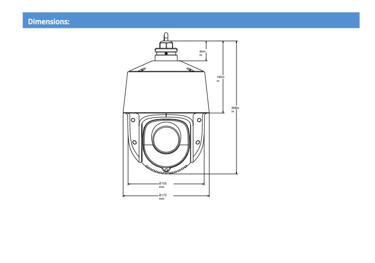 ENS Titanium IP-5PT4ISN27-25X IP 4MP 25x 4.8-120mm MZ 492ft IR Auto Tracking PTZ NDAA Camera