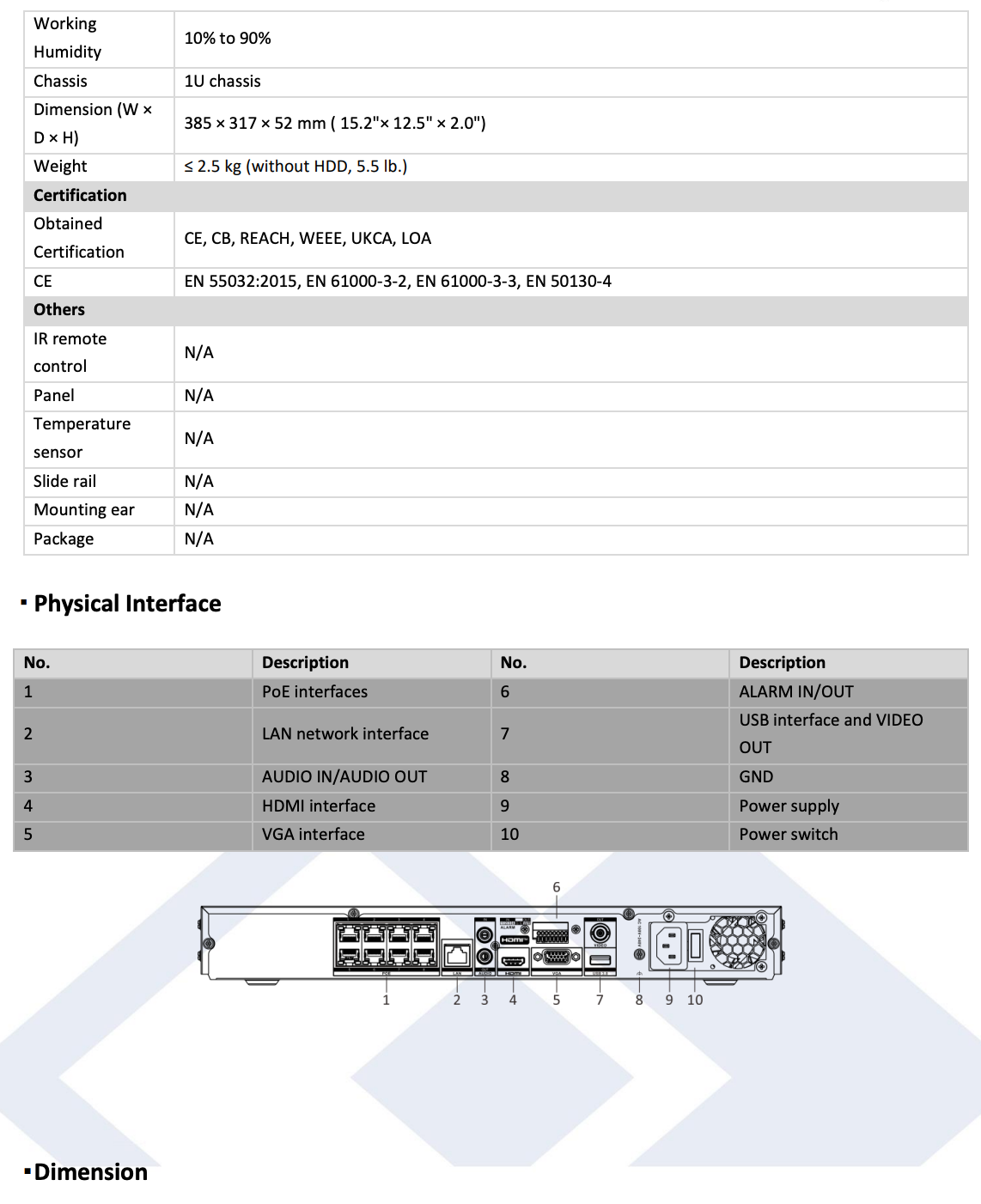 LTS Platinum LTN8608D-P8N IP 8CH 8K 8 PoE Upto 32MP 80Mbps Direct Search Deep Learning NVR Replacement for LTN8608-P8N, LTN8608-P8, LTN8608D-P8