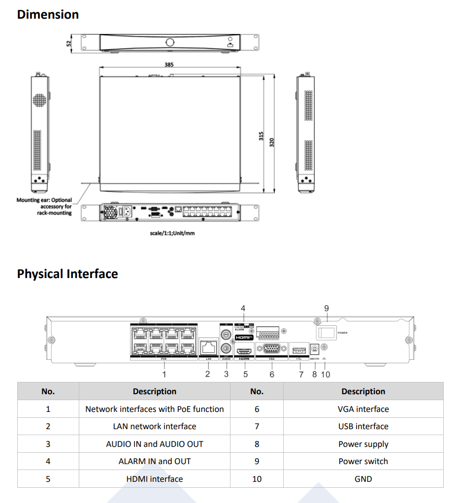 LTS Platinum LTN8708D-P8N IP 8CH 8 PoE Upto 12MP 80Mpbs Record Human and Vehicle Detect NVR Replacement for LTN8708K-P8, LTN8708Q-P8N, LTN8708QN-P8, LTN8708Q-P8, LTN8708-P8