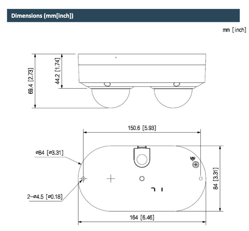 LTS Pro-X LXIP7742W2-28MDA 2x4MP Dual Lens Dome IP Camera PoE 100ft IR Mic Alarm I/O