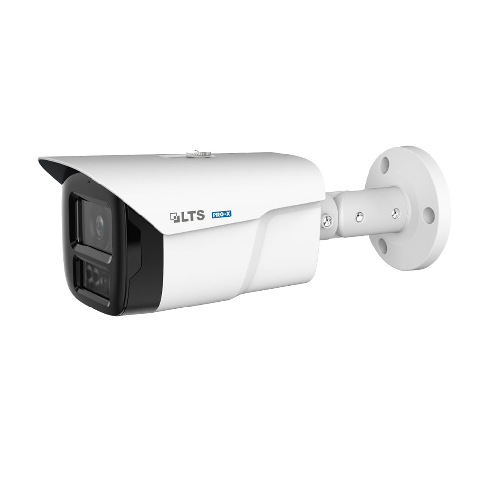 LTS Pro-X LXIP8582WE-28MDA IP 8MP 2.8mm 100ft Color Dual-Light Built-In Mic NDAA Bullet Camera Replacement for LXIP8582W-28MDA, LXIP8182W-28M