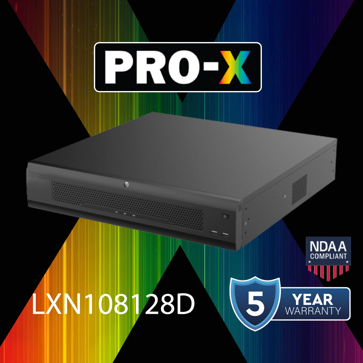 LTS Pro-X LXN108128D IP 128CH Up to 8K/32MP 1408Mbps 4xHDMI 2xVGA 8xSATA Ultra Ai NDAA NVR