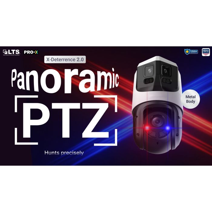 LTS Pro-X LXPTZIP4C84WI-X25IR IP 4MP 25x Zoom 2 x 4MP Pano 328ft LED NDAA Tracking Camera