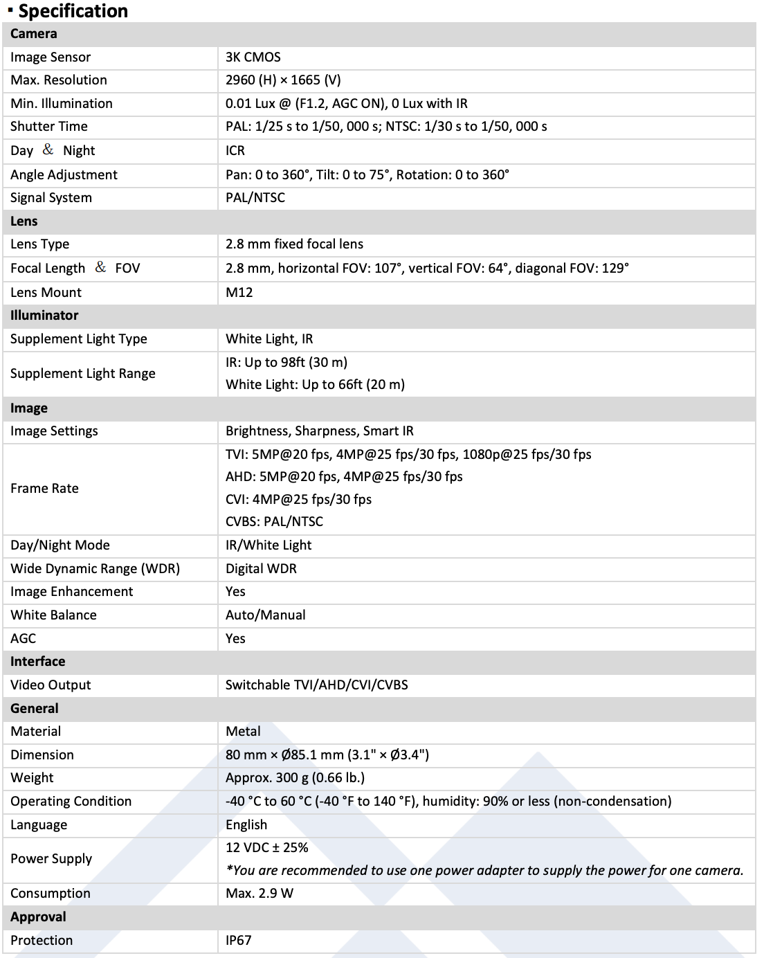 LTS Platinum CMHT2152-28LFA TVI 5MP 2.8mm 4in1 Audio On Coax Dual-Light Turret Dome Camera