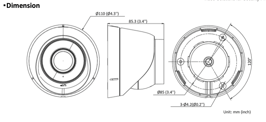 LTS Platinum CMIP1042W-28MA HD IP 4MP 2.8mm Fixed Lens WDR 98ft IR Built-in Mic Turret Camera LTCMIP1042W-28MA Replacement for CMIP1042-28