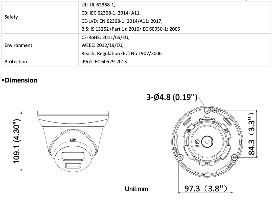 LTS Platinum CMIP1342WE-28MDA IP 4MP Dual Light 2.8mm WDR Mic Smart Ai Turret Dome Camera