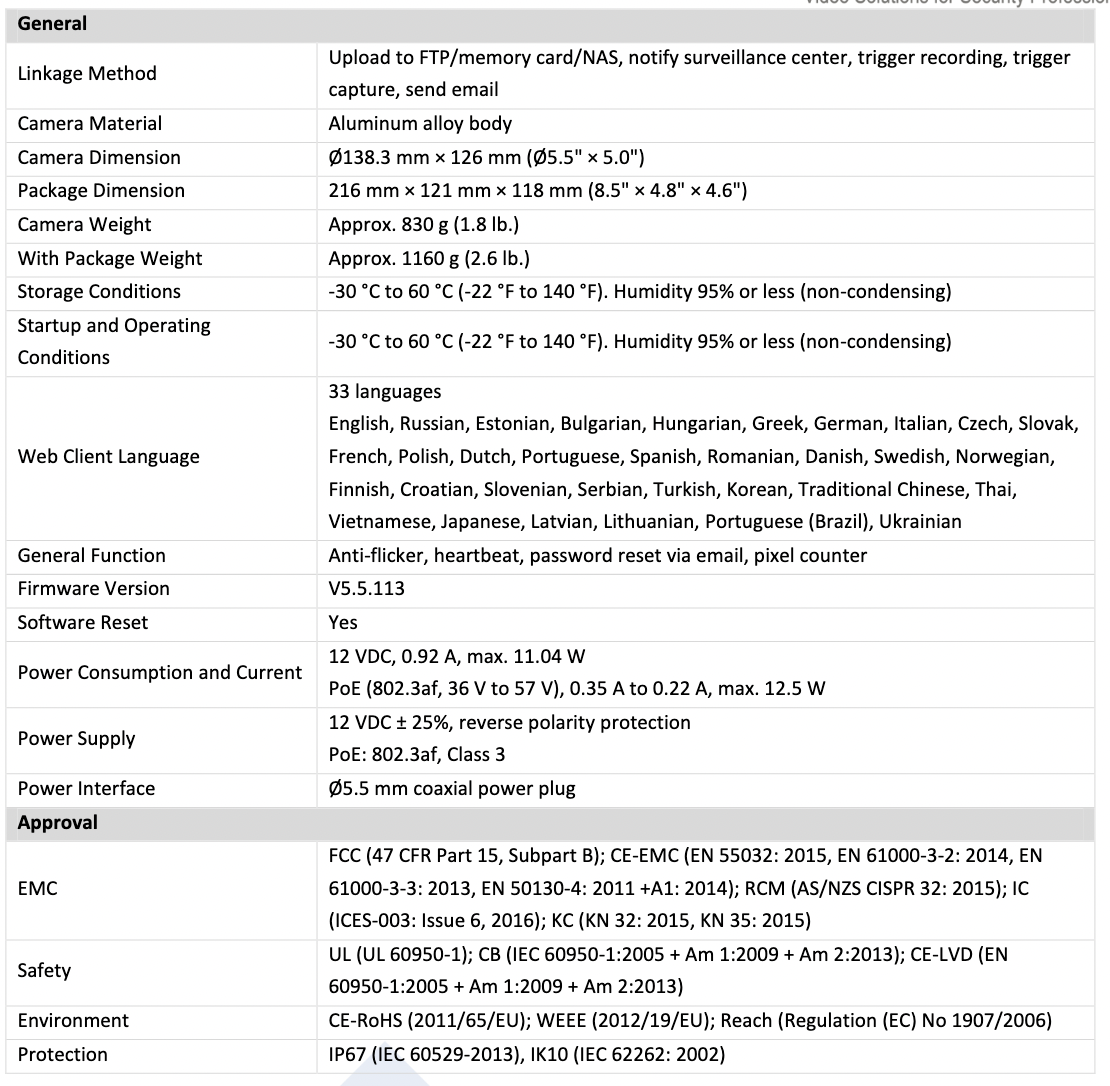 LTS Platinum CMIP3283W-SDZ HD IP 8MP/4K 2.8-12mm Motorized Lens WDR Smart Ai Turret Camera