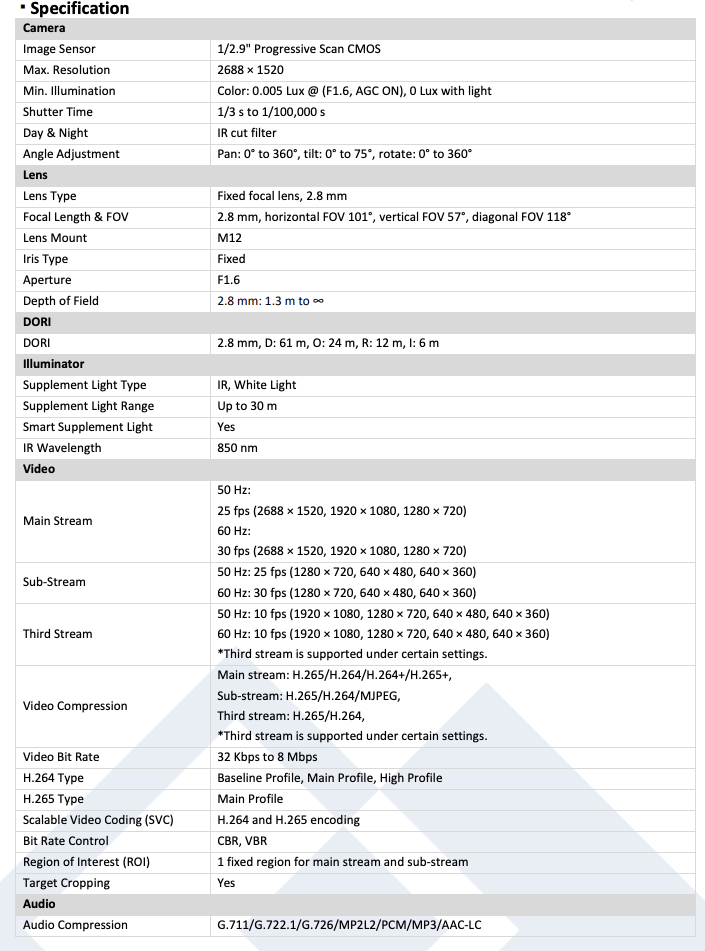 LTS Platinum CMIP3342WI-28SDL IP 4MP 98ft Smart Ai Hybrid Light Active Deterrence Dome Camera LTCMIP3342WI-28SDL Replacement for CMIP3342W-28MD, CMIP3342W-28MA, CMIP3342W-28M, CMIP3342W-28MDA
