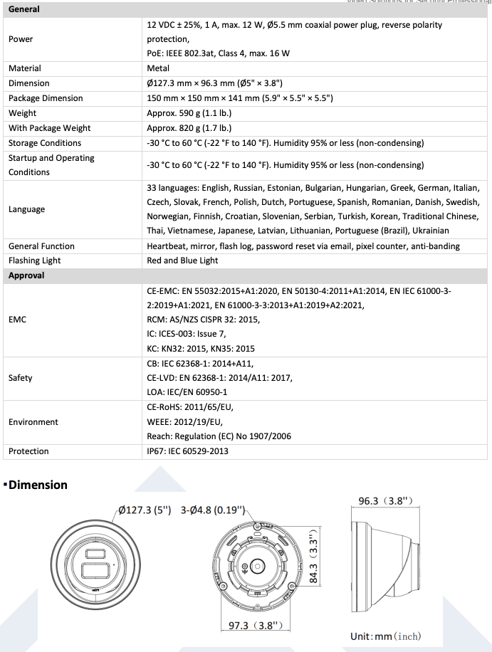 LTS Platinum CMIP3342WI-28SDL IP 4MP 98ft Smart Ai Hybrid Light Active Deterrence Dome Camera LTCMIP3342WI-28SDL Replacement for CMIP3342W-28MD, CMIP3342W-28MA, CMIP3342W-28M, CMIP3342W-28MDA