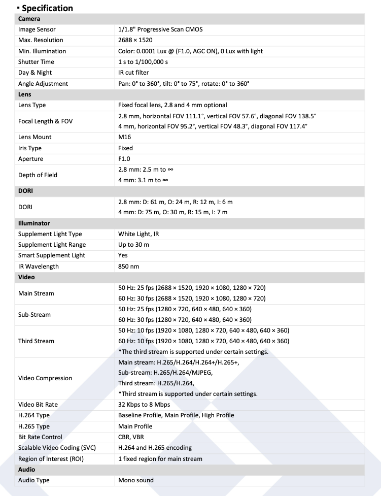 LTS Platinum CMIP3CD42WI-28AISP IP 4MP Ai Color 247 Anti-Corrosion Smart Hybrid Light Camera