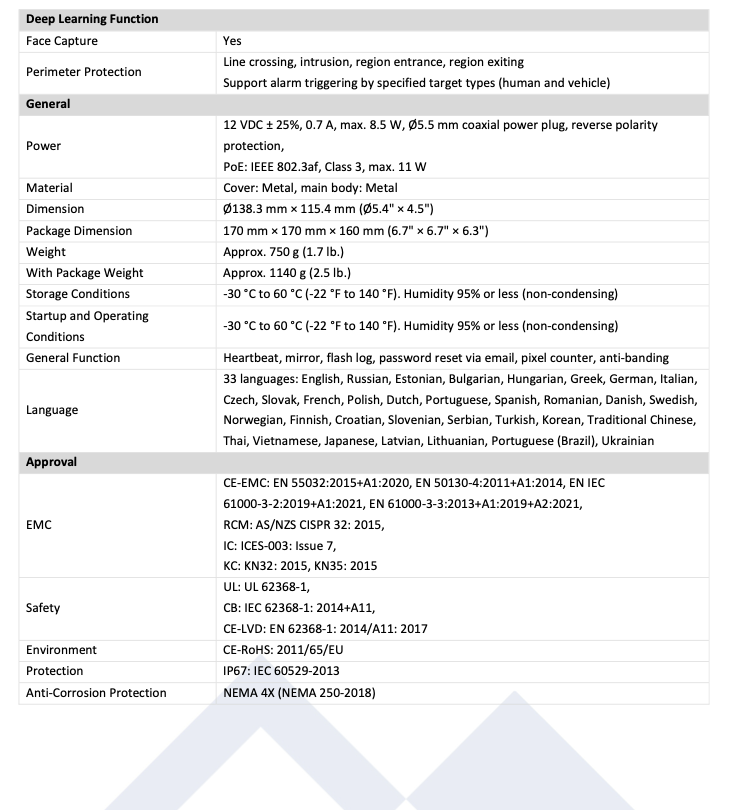 LTS Platinum CMIP3CD42WIB-28AISP IP 4MP AI Color 247 Anti-Corrosion Smart Hybrid Light Camera