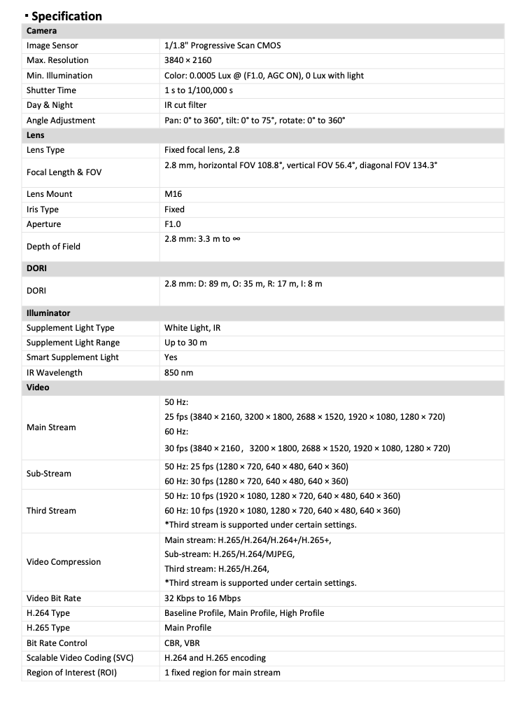 LTS Platinum CMIP3CD82WI-28LAISP IP 8MP Ai Color 247 Active Deterrence With Mic/Alarm Camera