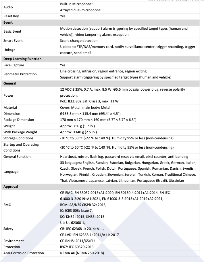 LTS Platinum CMIP3CD82WIB-28AISP IP 8MP Ai Color 247 Built-in Mic Smart Hybrid Light Camera