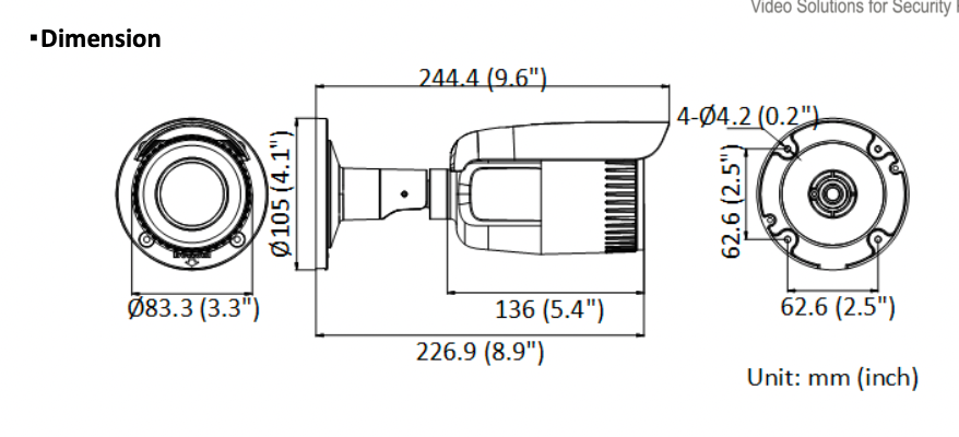 LTS Platinum CMIP8043NW-MZ HD IP 4MP 2.8-12mm Varifocal Motorized 131ft IR WDR Bullet Camera LTCMIP8043NW-MZ Replacement for CMIP8043W-MZ, CMIP8043W-MDZ