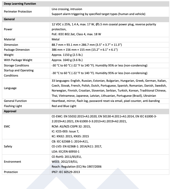 LTS Platinum CMIP9342WI-28SDL 4MP 2.8mm Hybrid Light Active Deterrence Smart Ai Bullet Camera LTCMIP9342WI-28SDL Replacement for CMIP9342W-28M, CMIP9342W-28MD