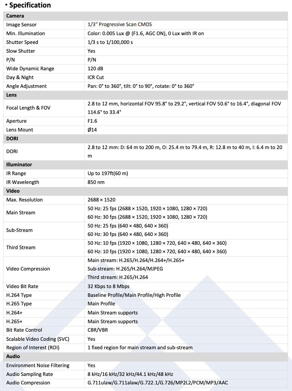 LTS Platinum CMIP9743W-SDZ IP 4MP Motorized Varifocal 2.8-12mm WDR Smart Ai Bullet Camera LTCMIP9743W-SDZ Replacement for CMIP9743NW-SZ, CMIP9743NW-SDZ