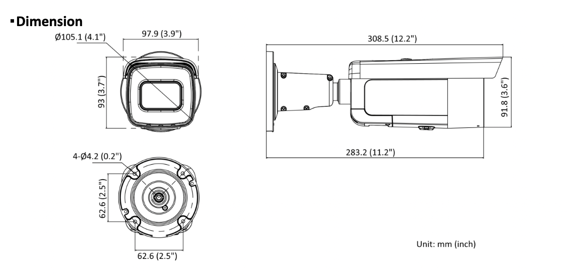 LTS Platinum CMIP9783W-SDZ HD IP 8MP/4K 2.8-12mm Motorized Lens WDR Smart Ai Bullet Camera