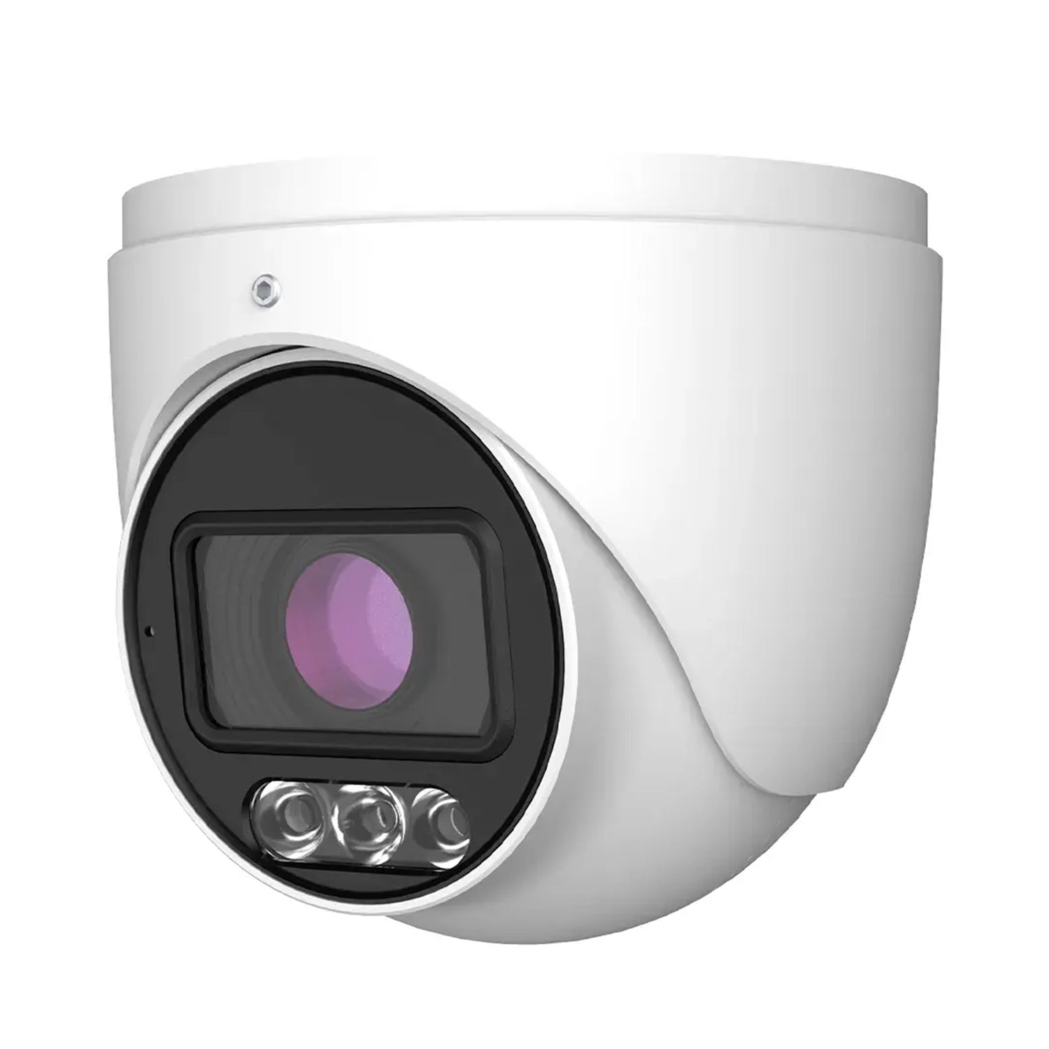 ENS Titanium IP-5IRD4C4H5-28 IP 4MP 2.8mm 98ft White Light Color WDR AI PoE NDAA Turret Camera