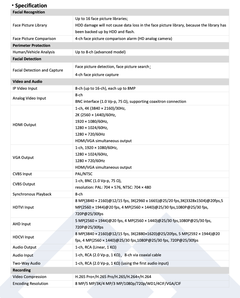 LTS Platinum LTD8508D-STC 8CH 4K/8MP TVI/AHD/CVI/CVBS + 8CH IP Up to 4K/8MP Direct Search DVR Replacement for LTD8508M-ST, LTD8508K-ST
