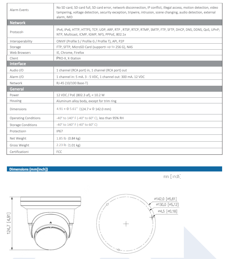 LTS Pro-X LXIP3C82NWI-28SDL IP 8MP 2.8mm Color 98ft LED Mic/Speaker Deterrence NDAA Camera Replacement for LXIP3C82W-28MDA