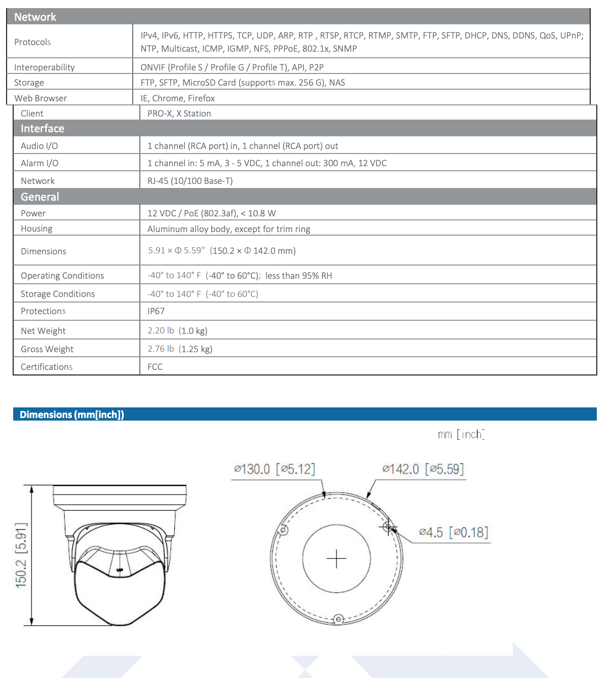 LTS Pro-X LXIP3C8PWI-SDL PRO-X IP 2x4MP 180 Angle Pano Deterrence 2 Ways Audio Ai Camera