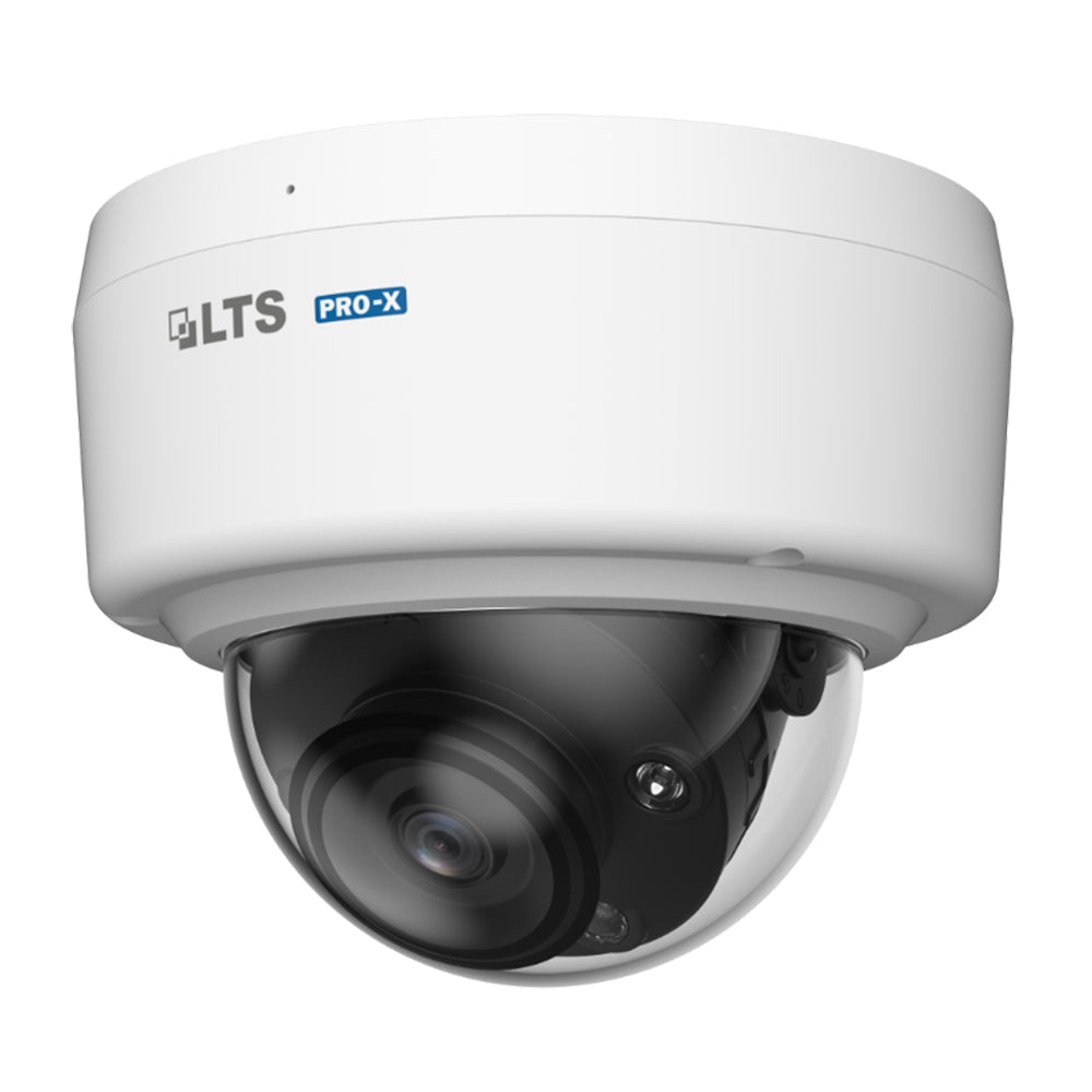 LTS Pro-X LXIP7582WE-28MDA IP 8MP 2.8mm 100ft Color Dual-Light Built-In Mic NDAA Dome Camera Replacement for LXIP7582W-28SD