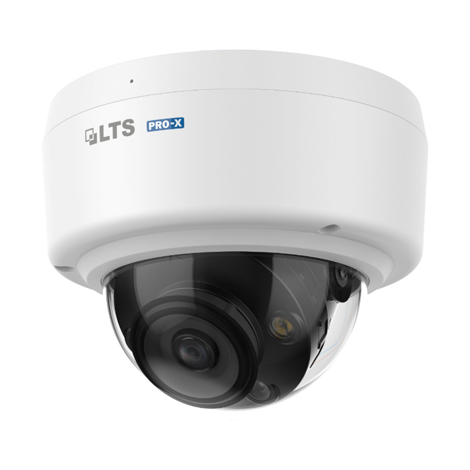 LTS Pro-X LXIP7C122WI-28MDA IP 12MP/5K 2.8 mm 98ft IR & LED Mic Vandal NDAA Dome Camera