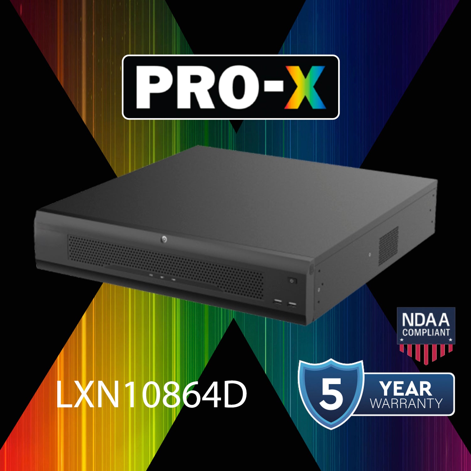 LTS Pro-X LXN10864D IP 64CH 1408Mbps Up to 8K/32MP 8xSATA 4xHDMI 2xVGA 2xLan Ultra Ai NDAA NVR