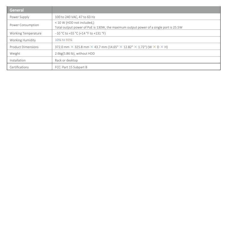 LTS Pro-X LXN9216D-P16 Pro-X IP 16CH 8K/32MP Recording Ai Built-in 16 PoE Port 2xSATA NDAA NVR