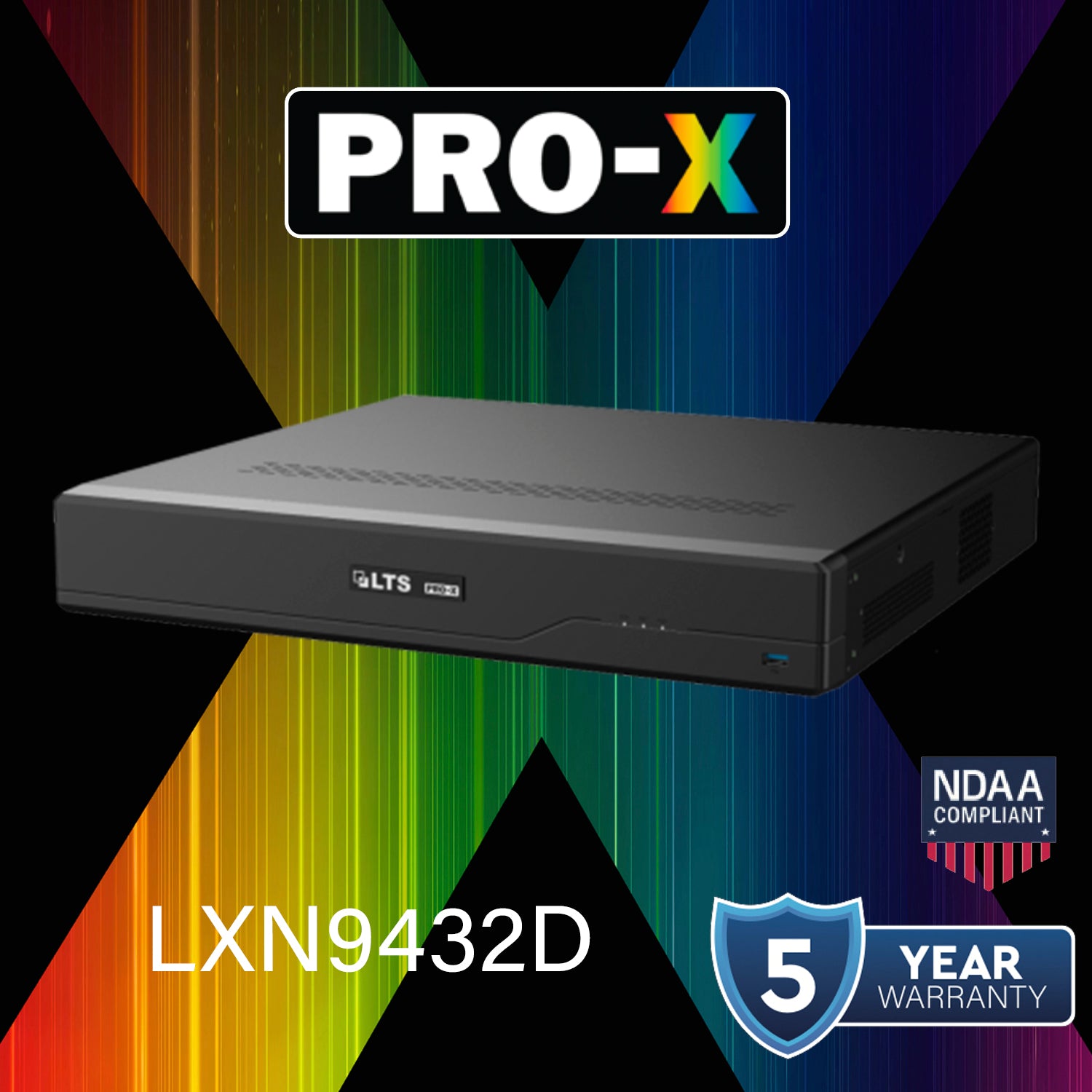LTS Pro-X LXN9432D IP 32CH Up to 32MP Recording 384 Mbps Ai 4K 4xSATA 2xHDMI X Search NDAA NVR