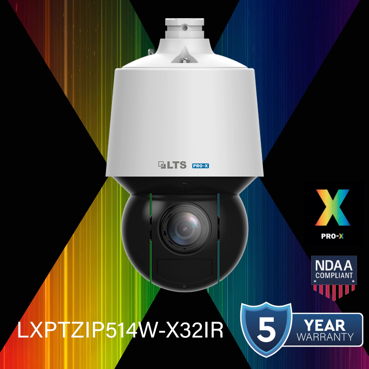 LTS Pro-X LXPTZIP514W-X32IR PRO-X IP 4MP 4.8-154mm 32x 492ft IR Auto Tracking PTZ NDAA Camera